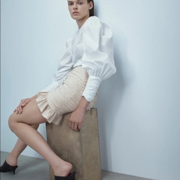 Zara Draped Mini Skirt in Velvet Black Blogger Fav - Picture 14 of 14